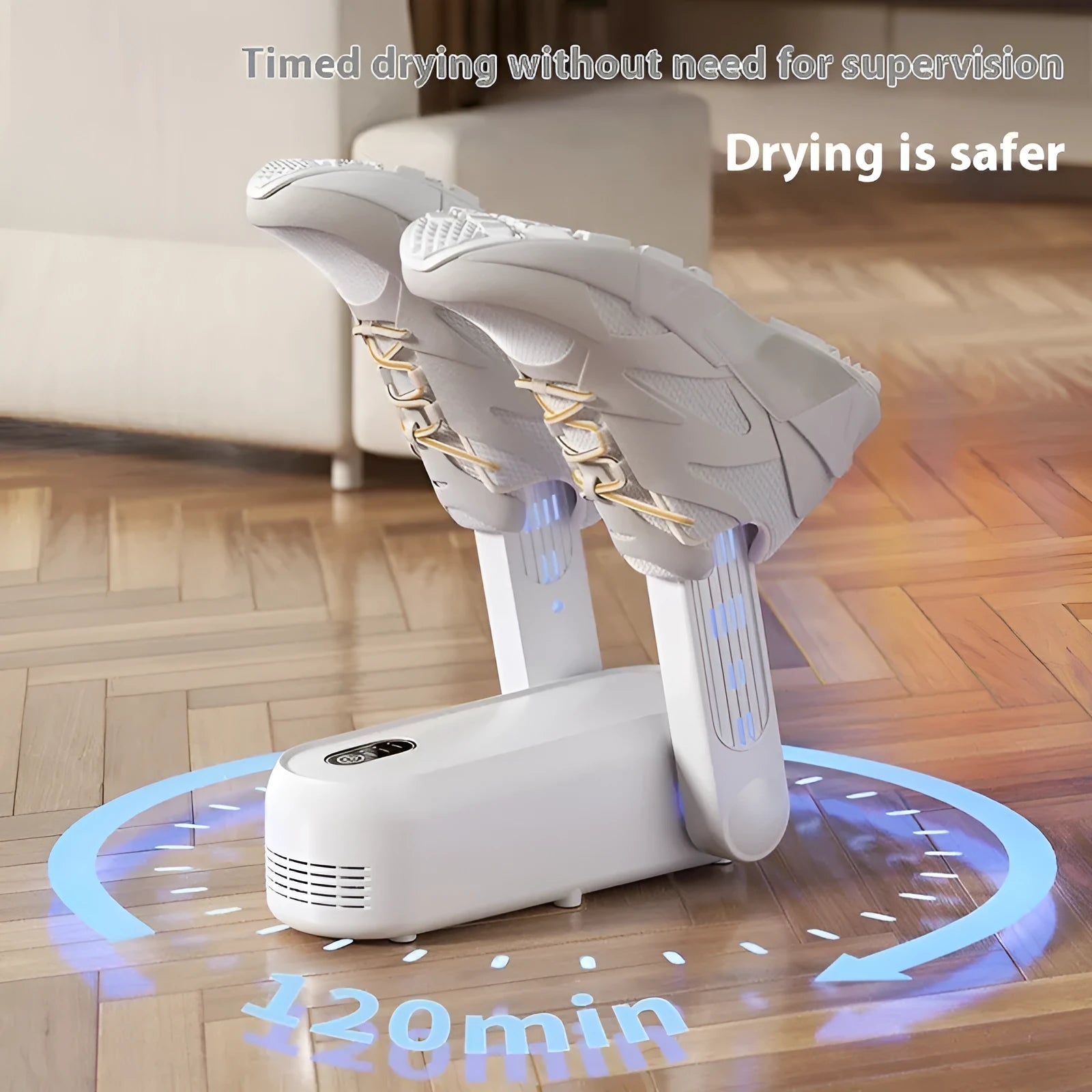 Black D4 automatic shoe dryer with timer for waterproof baking and shoe warming