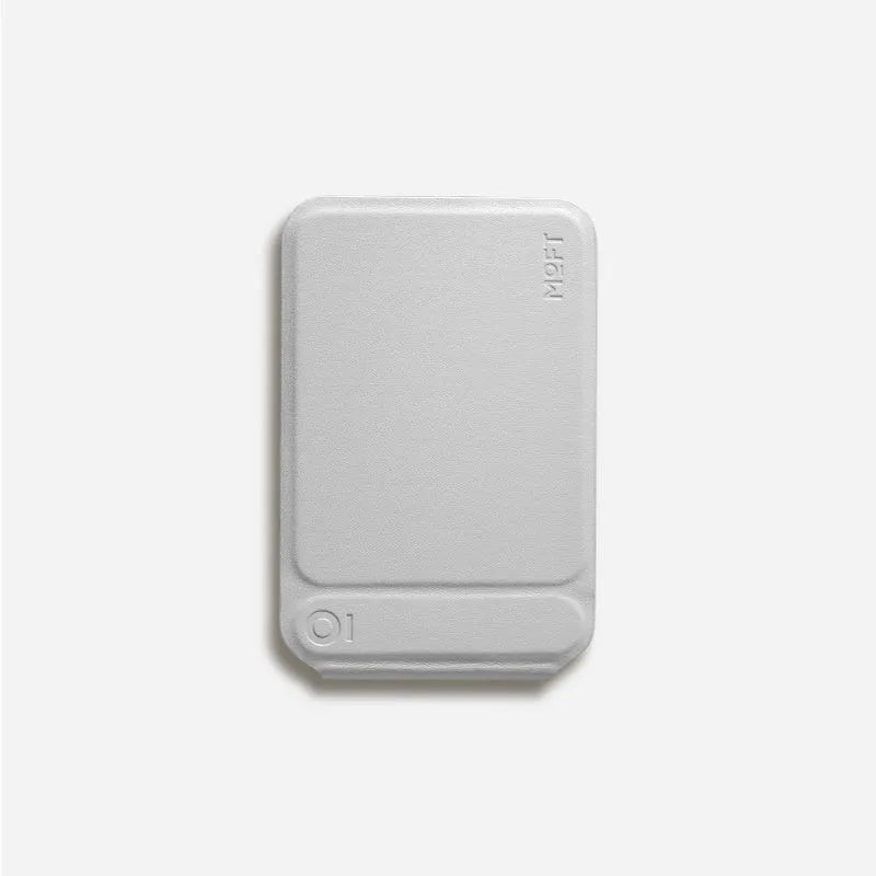 MOVAS leather magnetic phone holder case showing dimensions 96.5mm x 63.5mm in grey colour