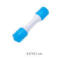 Dual-colour puppy teething chew toy made of PU rubber with varying hardness for dogs aged 2-8 months