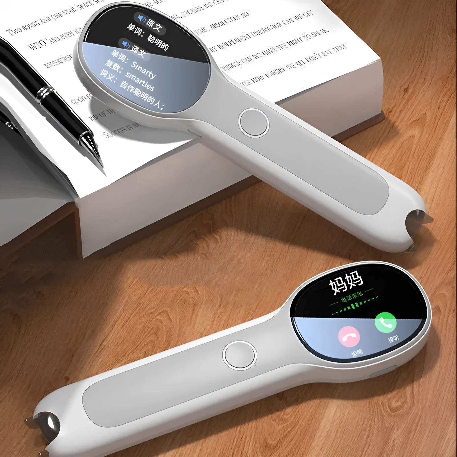 White Universal Basic Edition Reading Pen for English and Chinese language learning