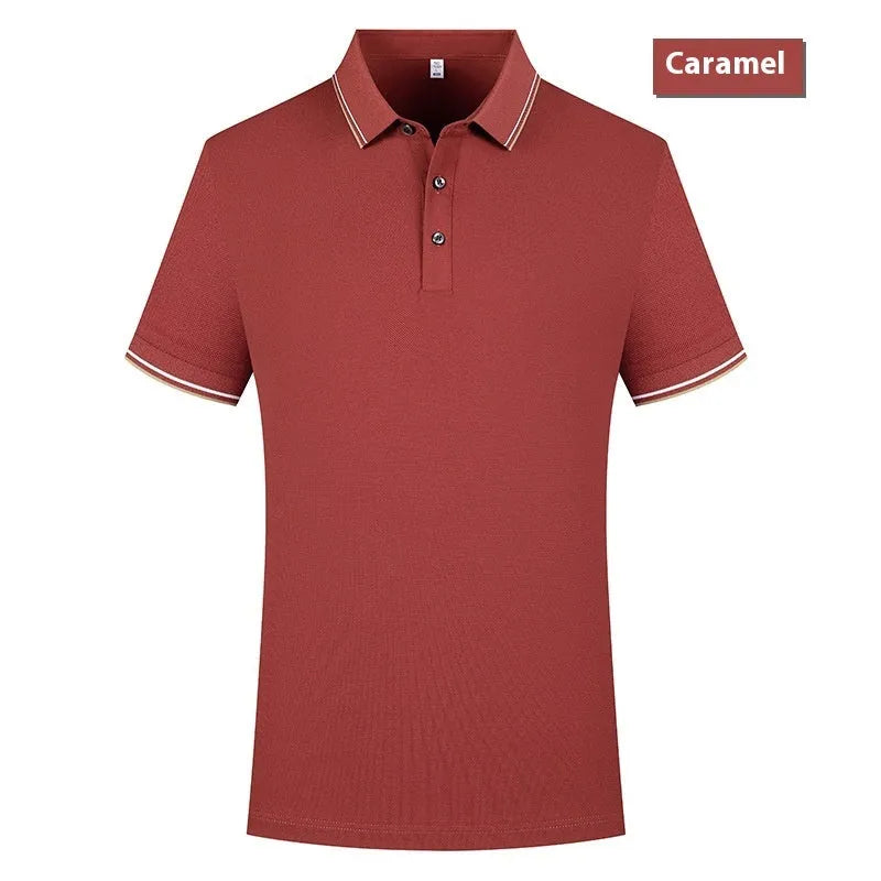 Men's cotton pearl cotton short sleeve polo shirt in white with regular fit and side slits
