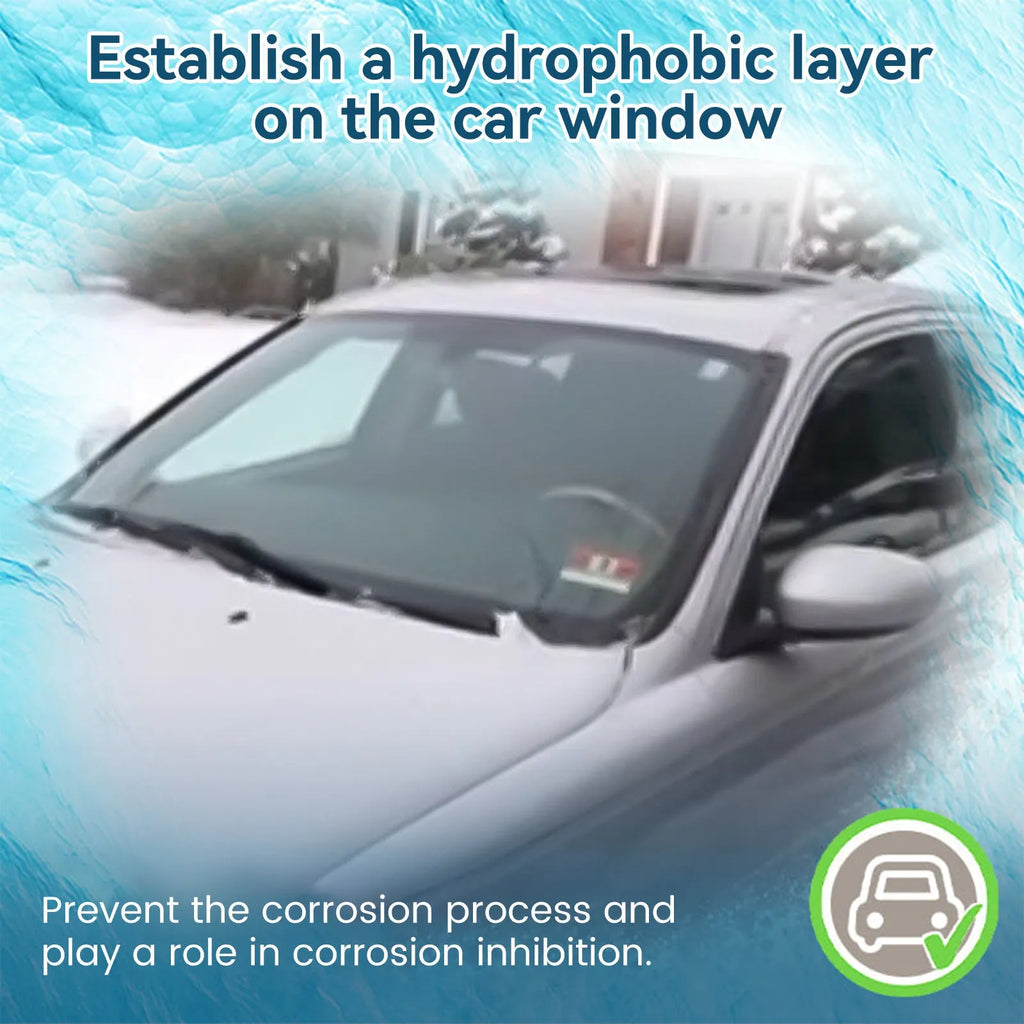 60ml car window de-icer spray bottle for removing ice and snow.