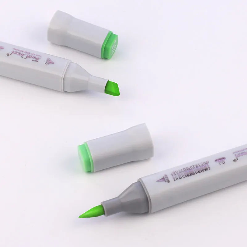 48-colour oily soft-tip marker set with square rod construction for student hand-painted design projects
