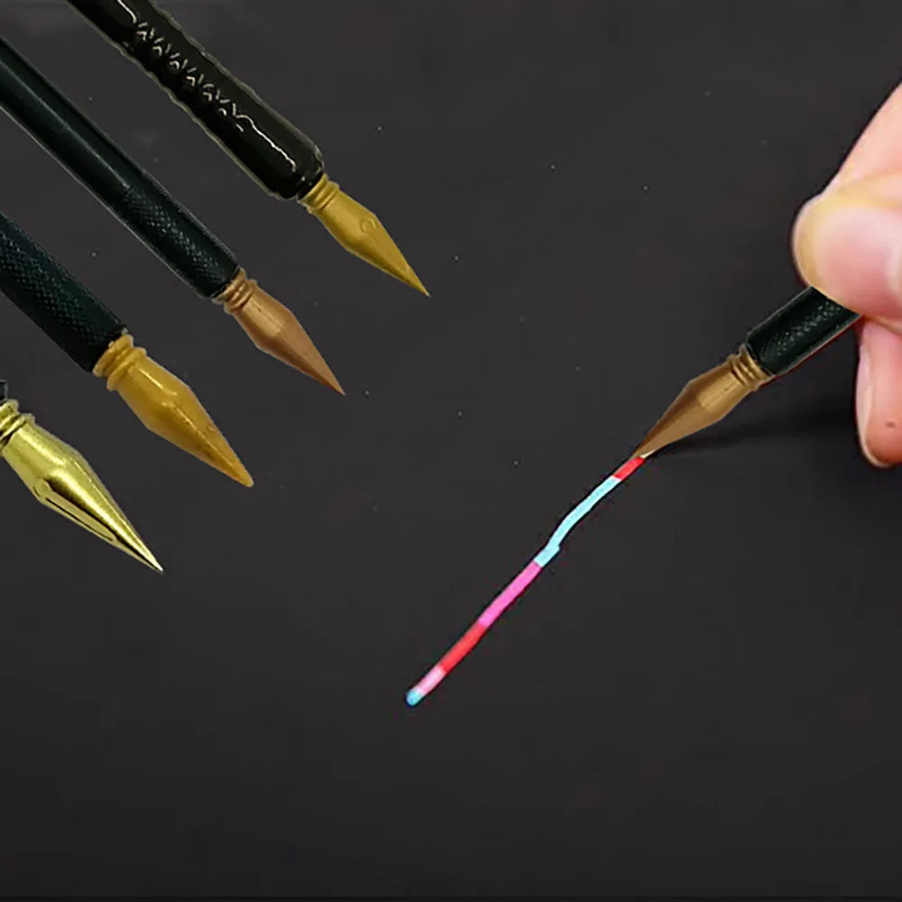 PS plastic scratch art pen with brush tip for children's drawing tools and craft projects