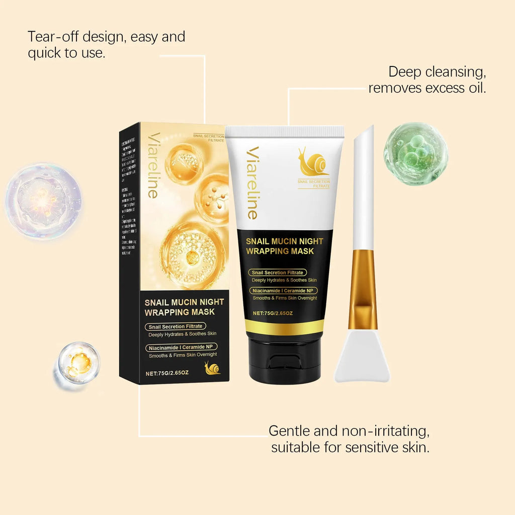 Turmeric sleep mask set showing cream container and application brush for overnight facial treatment