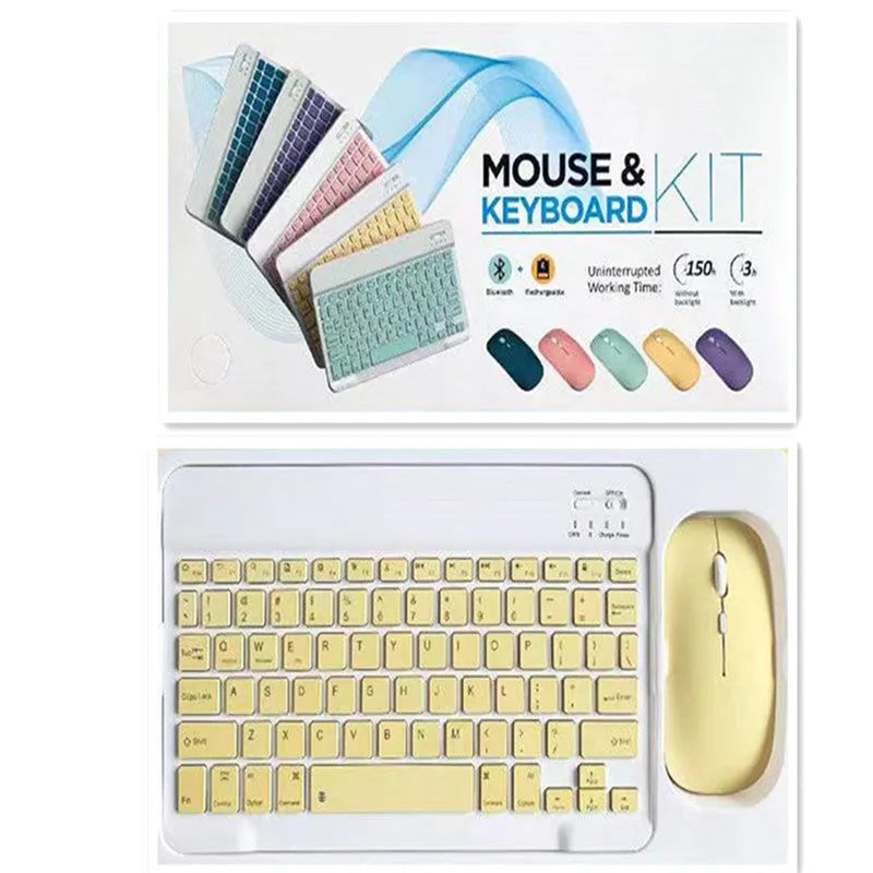10-inch Bluetooth keyboard and mouse set in multiple colour options with compact wireless design