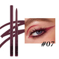 Set of 12 colourful gel glitter eyeliner pencils with metallic, pearl, and matte finishes