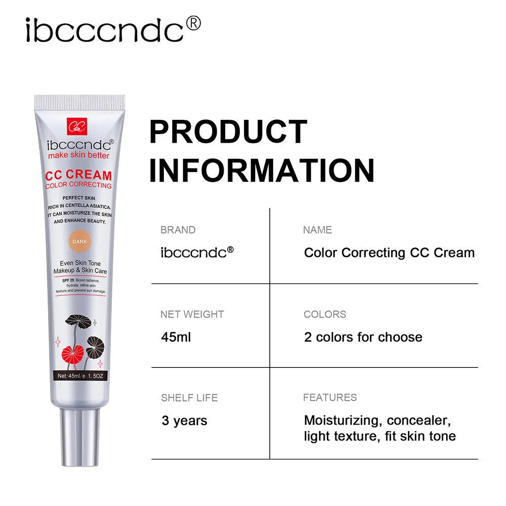 Erborian Centella Asiatica CC Cream tube in dark and light shades for colour-correcting makeup