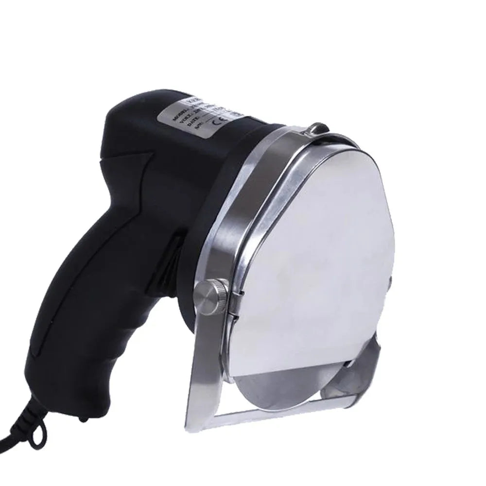 Black electric meat cleaver blade for a turkey barbecue machine with 80W motor.