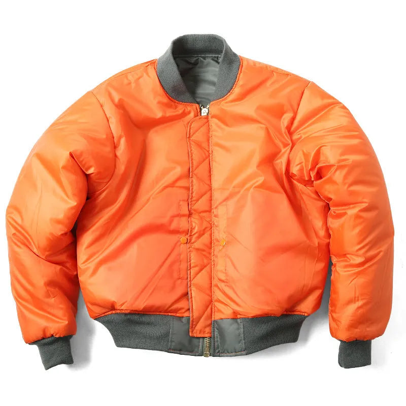 Men's cotton-padded pilot jacket in American workwear style with quilted nylon construction