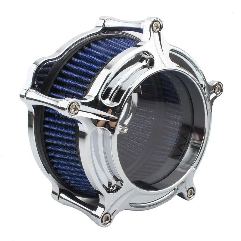 MP09-JJL aluminium air filter retrofitting accessory showing multiple colour options including black, blue and red finishes.