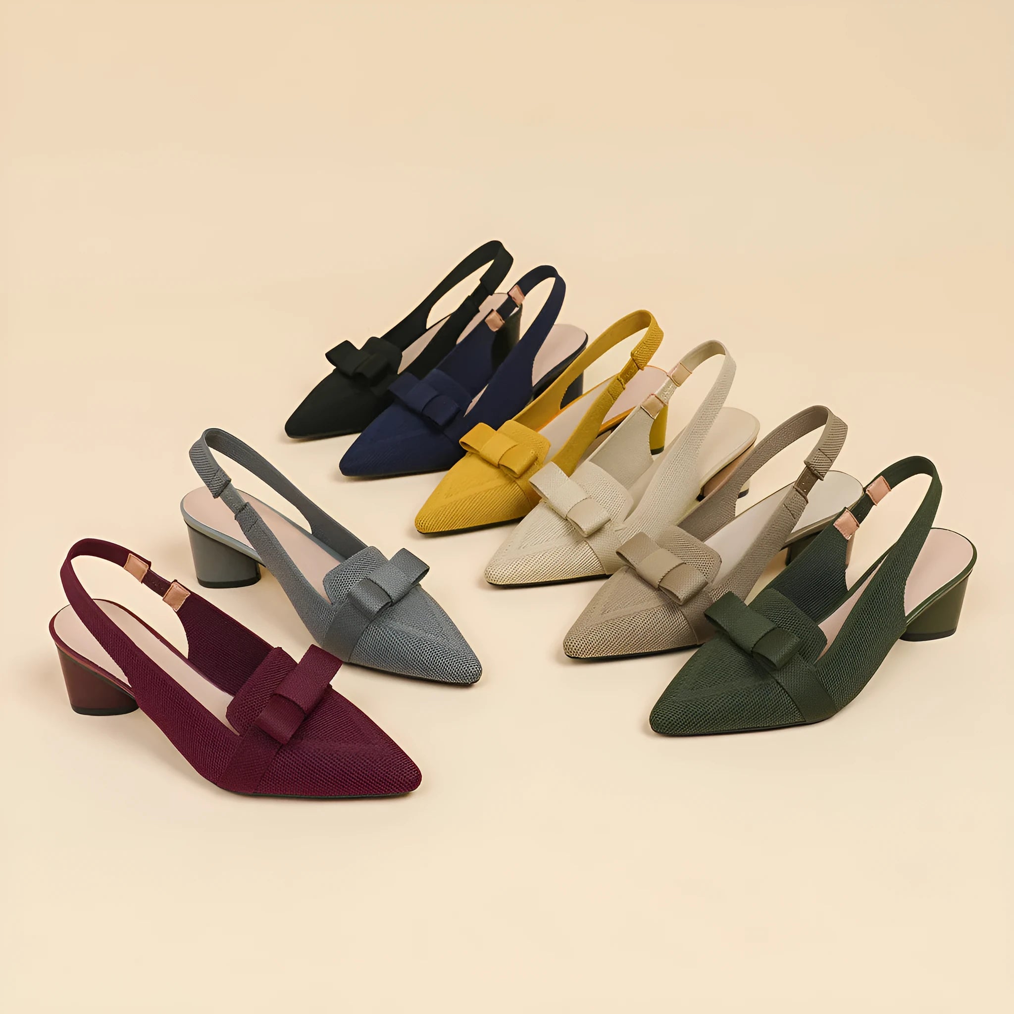 Women's closed toe high heel sandals with back strap and pointed toe in solid colour options