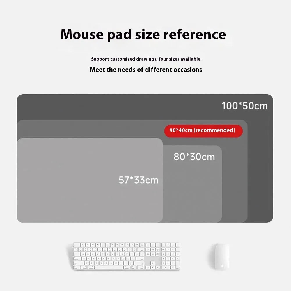 Japanese Samurai design gaming mouse pad on desk with cloth surface and non-slip base