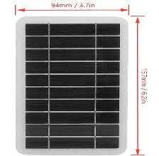 2W 5V portable solar panel charger measuring 157x94mm with USB cable for mobile devices