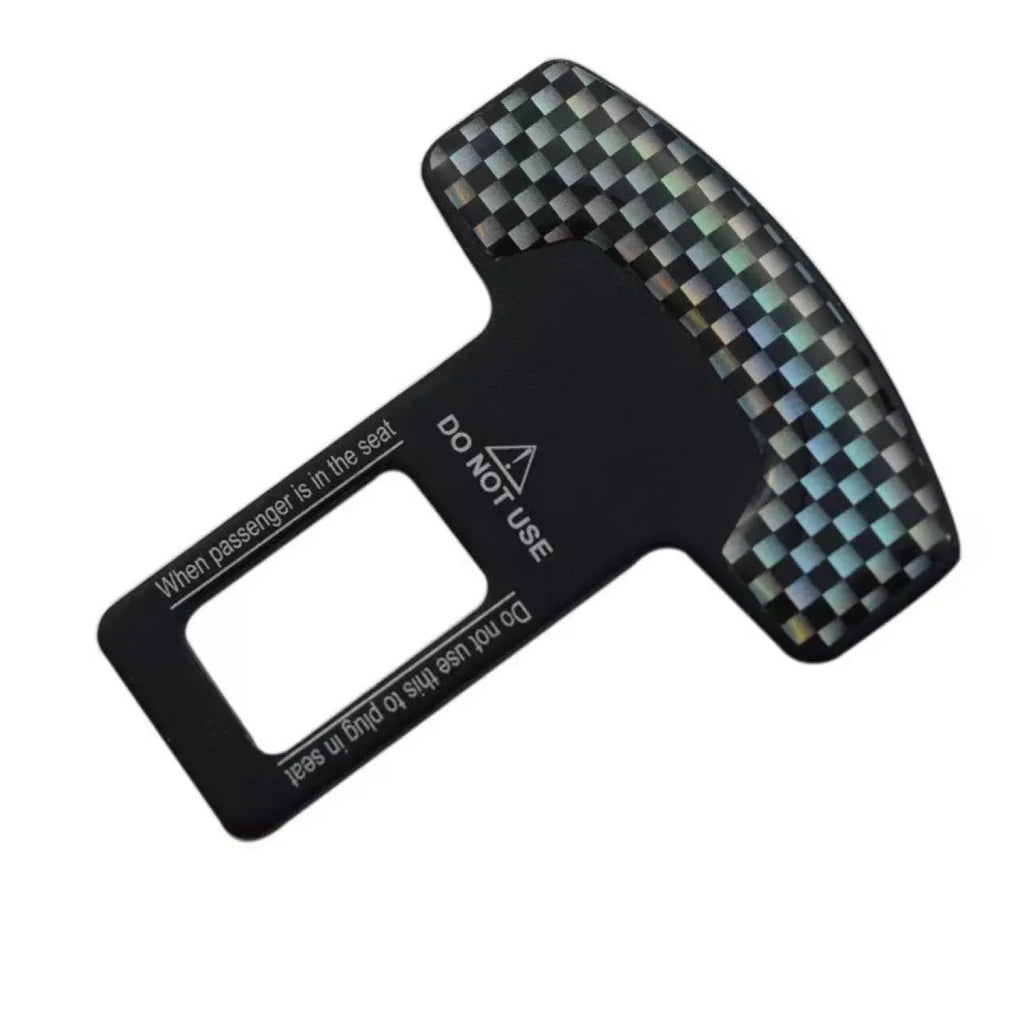 Aluminium alloy bottle opener keychain with a 2.1cm lock-tongue buckle in frosted carbon fibre finish.
