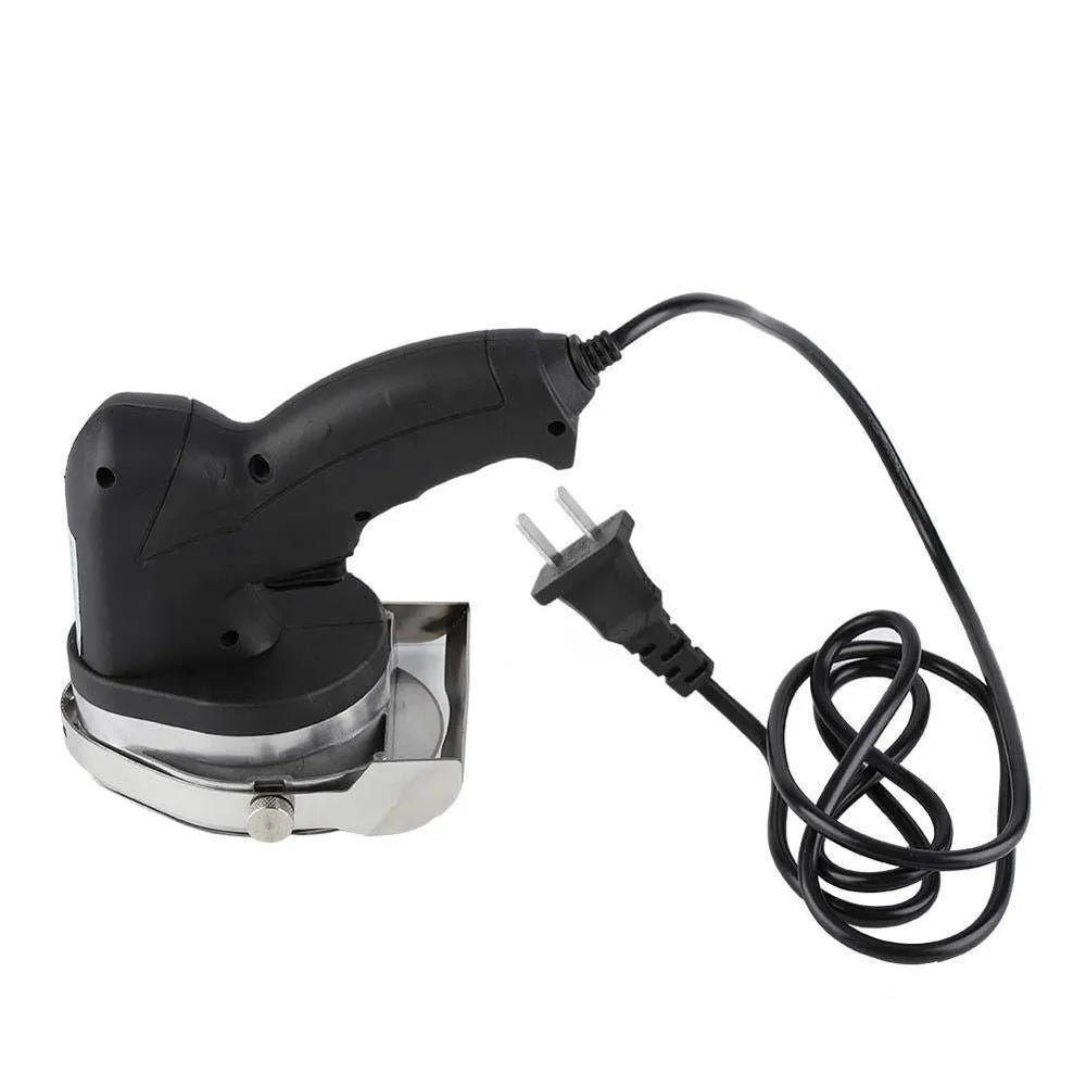 Black electric meat cleaver blade for a turkey barbecue machine with 80W motor.