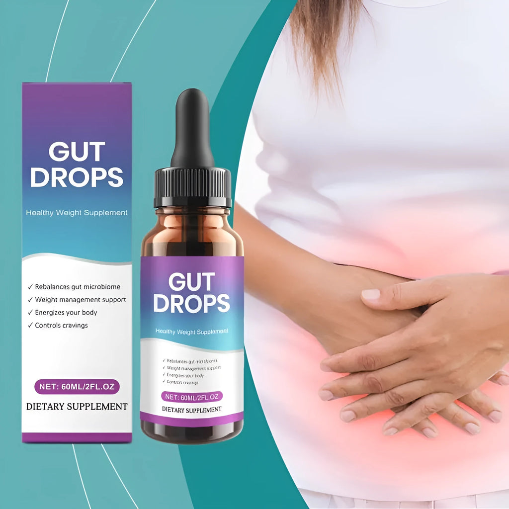 60ml intestinal care supplement drops bottle with dropper for digestive wellness support