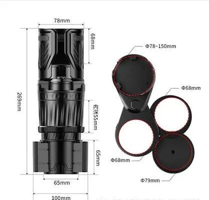 Black retractable car cup holder with adjustable base on a car dashboard.