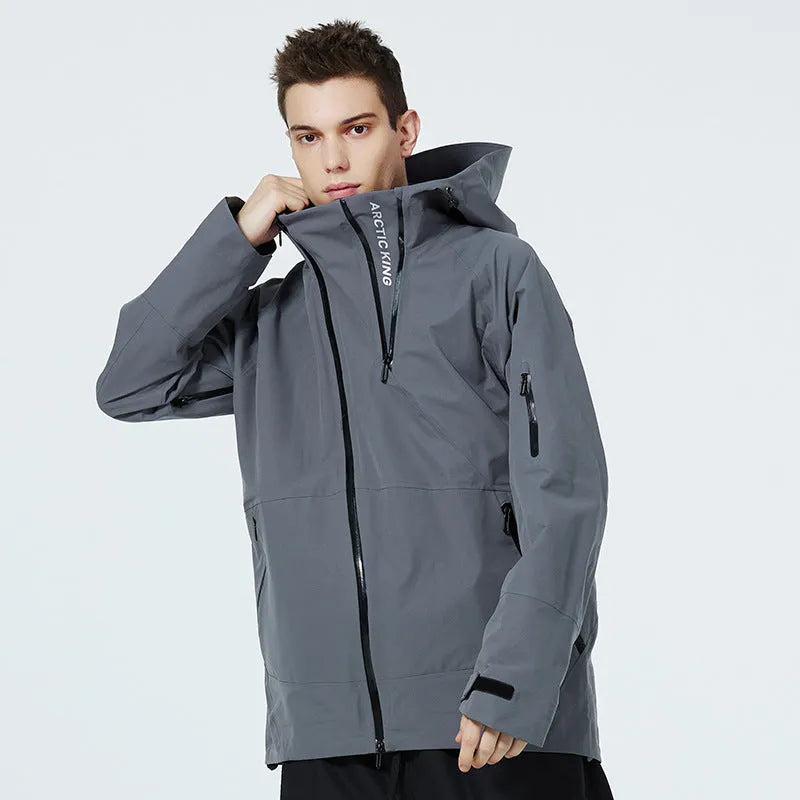 Unisex thin windproof waterproof ski suit in black, grey, yellow or liner colours for winter sports