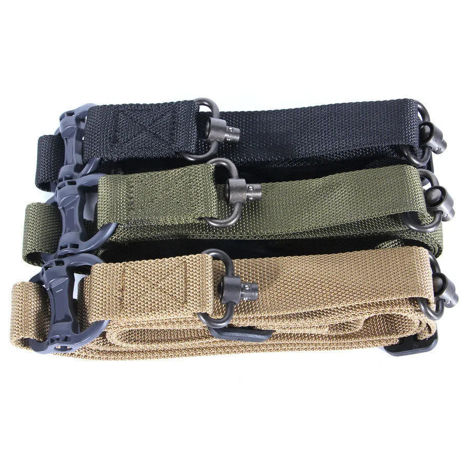 Tactical nylon multifunctional task strap rope showing black colour option with 150cm stretch capability
