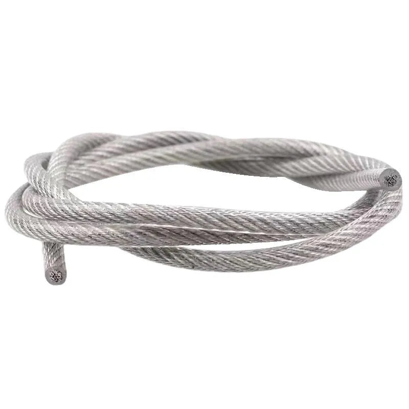 304 stainless steel coated anti-theft security cable on a 1 metre reel.