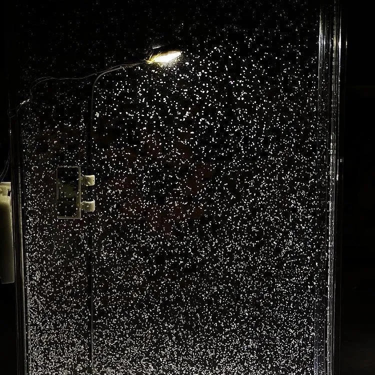 DIY snowy night light kit with snowflake decor and LED street light effect for desktop display