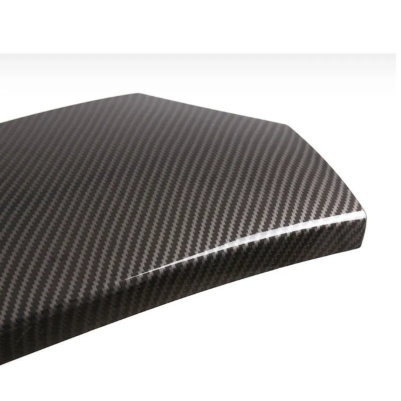Three ABS carbon fibre pattern armrest box protective covers for car centre console
