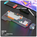 Wired gaming keyboard mouse combo set with backlight in blue and grey colour options