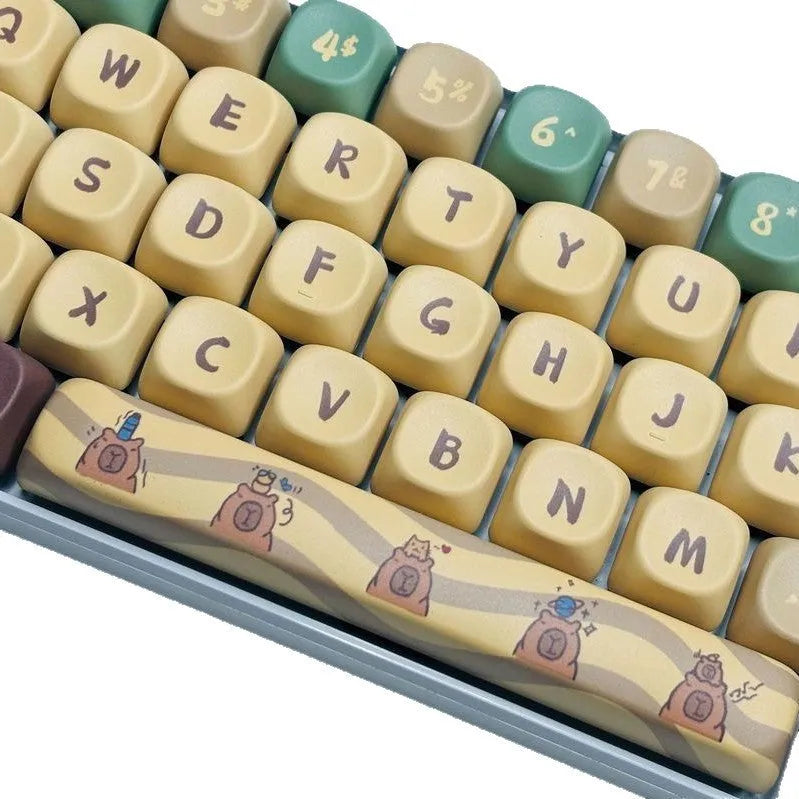Capabala 130 key ABS mechanical keyboard keycap set with MOA profile laid out.