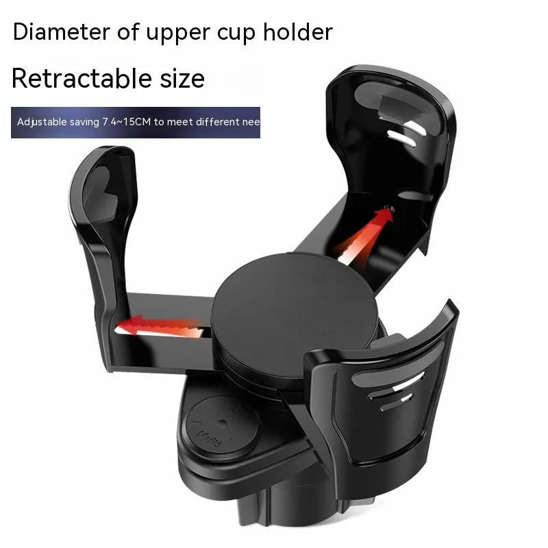 Car cup holder modification kit in carbon fibre matte finish
