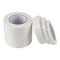 Foam double-sided adhesive tape roll showing 3mm thickness with measurements for 15mm, 18mm, and 30mm width options