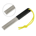 Diamond fishing hook file portable sharpening tool in red, black, black green, and black blue colours