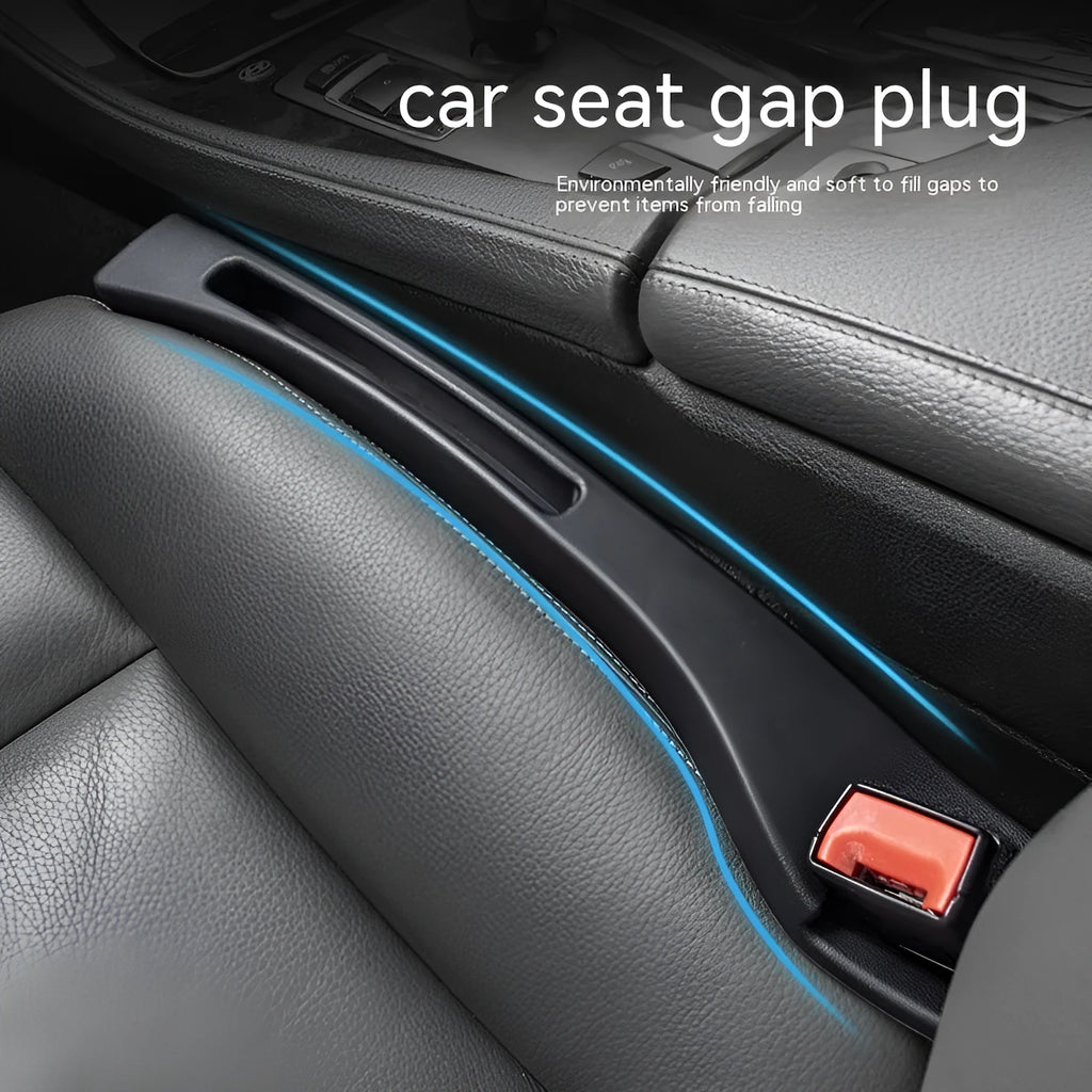 Black waterproof plastic car seat gap storage pocket with handle.