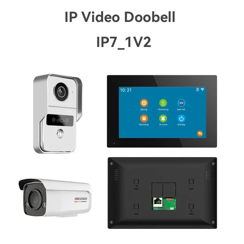 10-inch video intercom doorbell system with 1080P colour HD camera and Ethernet connectivity