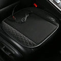USB car ventilated seat cushion with suede cover in multiple colours on a car seat.