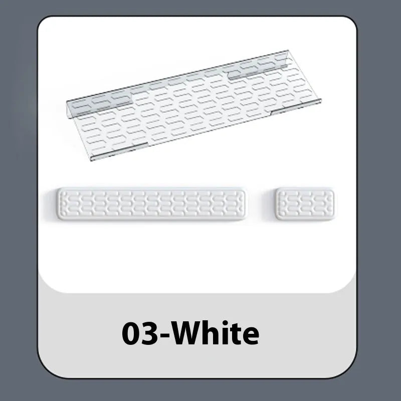 Double-sided keyboard mouse pad with memory foam wrist support in black, green, grey, white, or yellow