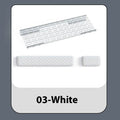 Double-sided keyboard mouse pad with memory foam wrist support in black, green, grey, white, or yellow