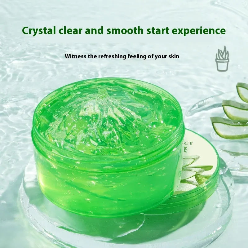 98% aloe vera gel 300g tube with applicator spoon for facial acne control and hydration