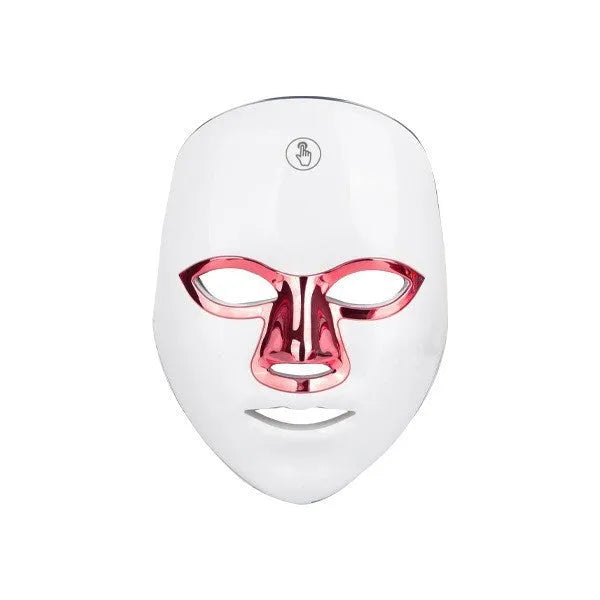 Rechargeable manual touch LED beauty mask in black, white or rose gold finish