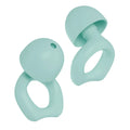 A pair of silicone soundproof earplugs in various colour options on a white background.