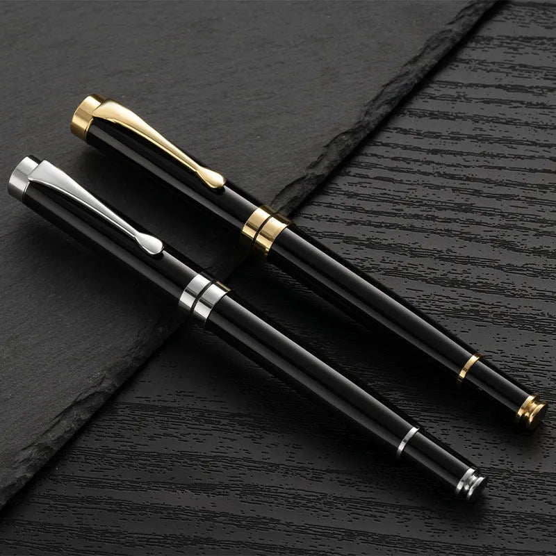 Metal fountain pen set with 26 pieces for calligraphy practice in multiple colour options with different nib types