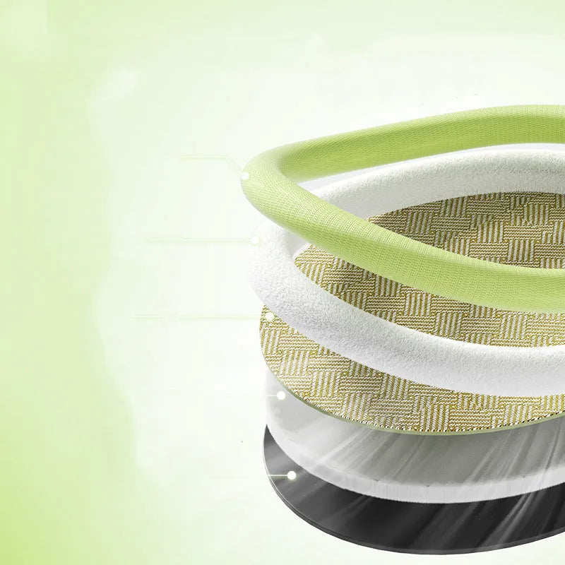 Green fruit-shaped pet nest mat with raised edges and backrest for dogs and cats