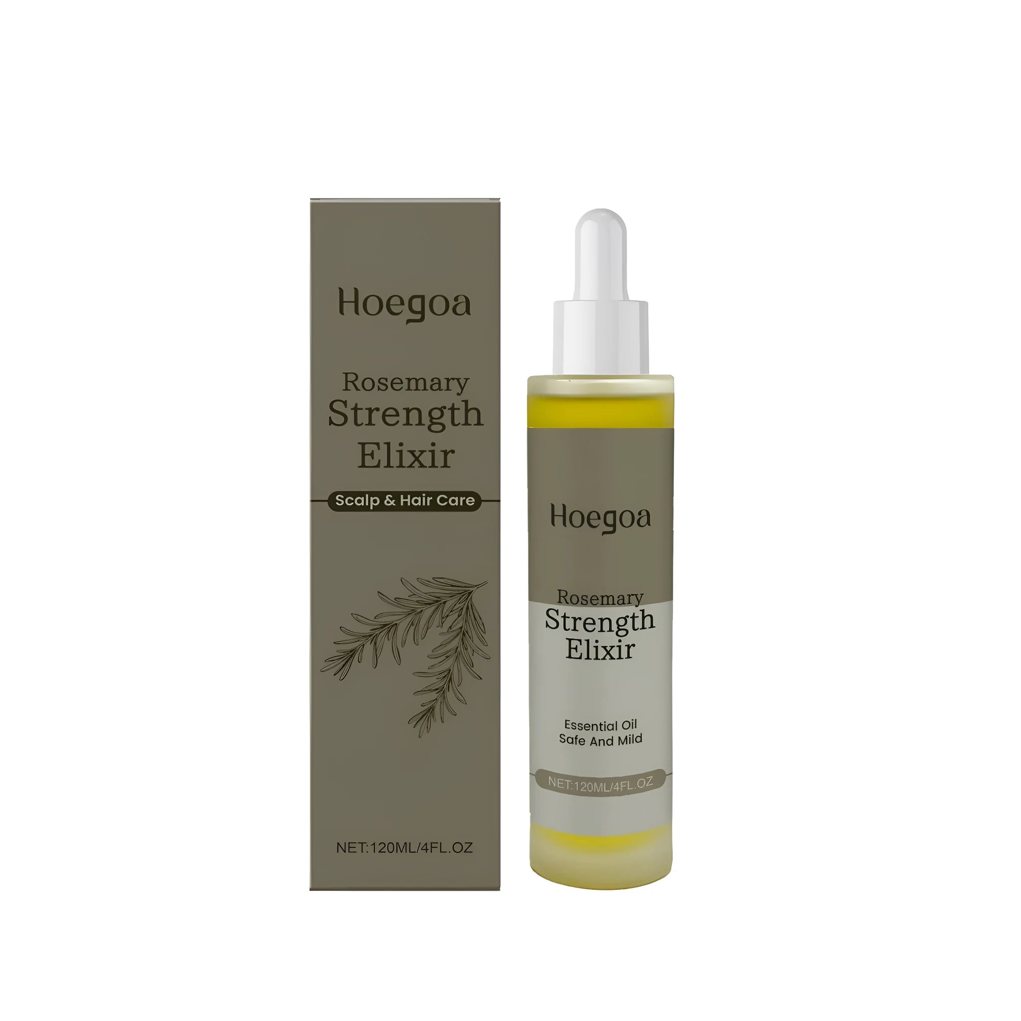 120ml bottle of clear rosemary and ginger hair tonic concentrate