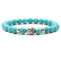 Natural stone stretch bracelet with 8mm beads in multiple colour options