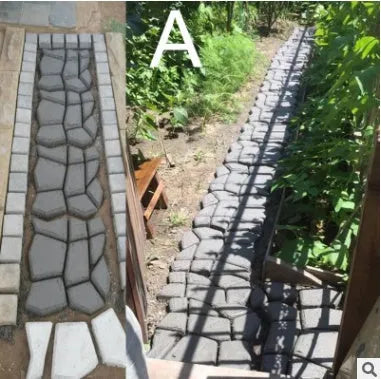 Black plastic goose floor concrete mold 42x43cm for DIY garden path stone brick paving