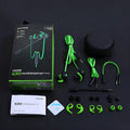 Shuangmai wired in-ear gaming headset with 1.5cm cable in black, green, or red colours