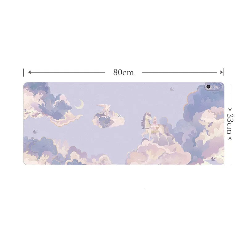 PVC leather electric desktop heating mat showing decorative pattern options for office hand warming