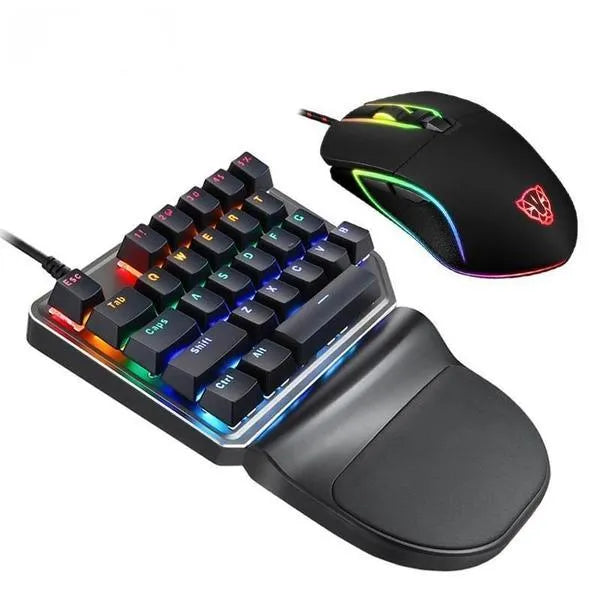 Motospeed V30 single hand mechanical keyboard 27 keys black with monochrome LED lighting
