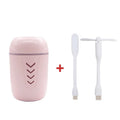 X3 portable car humidifier in columnar shape with 200ml tank capacity and USB power connection