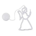 Christmas LED suction cup chandelier lights with Santa Claus, elk and snowman designs for window decoration